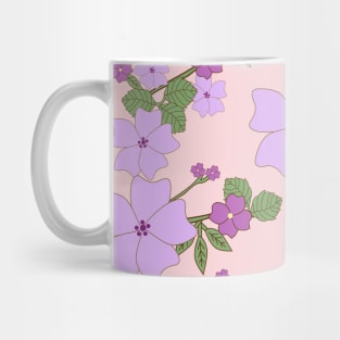 Purple Flowers, Floral Pattern, Pattern Of Flowers Mug